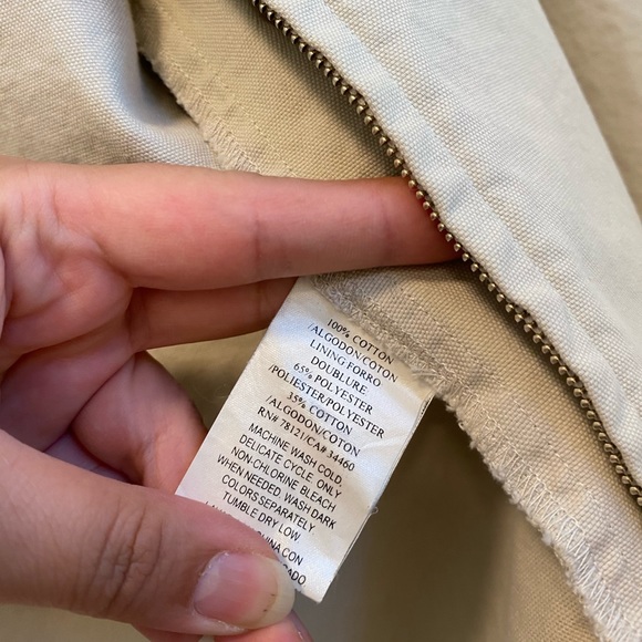 Eileen Fisher Zip Up Light Cream Jacket - Picture 5 of 10